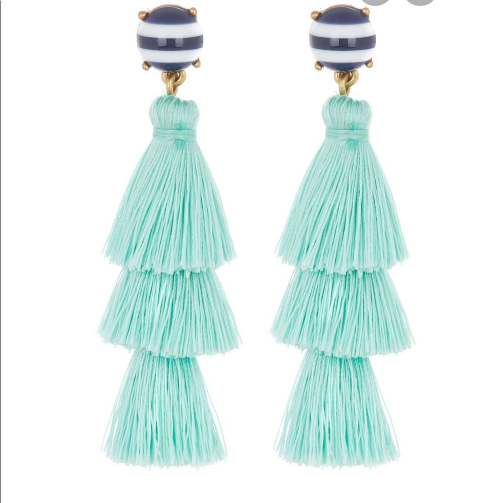 SALE💎J.Crew Striped and Solid Tassel Drop Earring